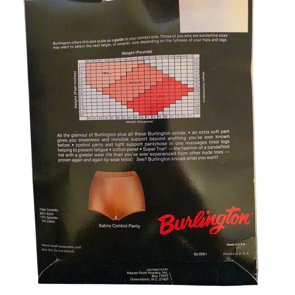 Vintage Burlington Pantyhose Set 2 Pairs Medium‎ Off Black Misty Taupe USA Made